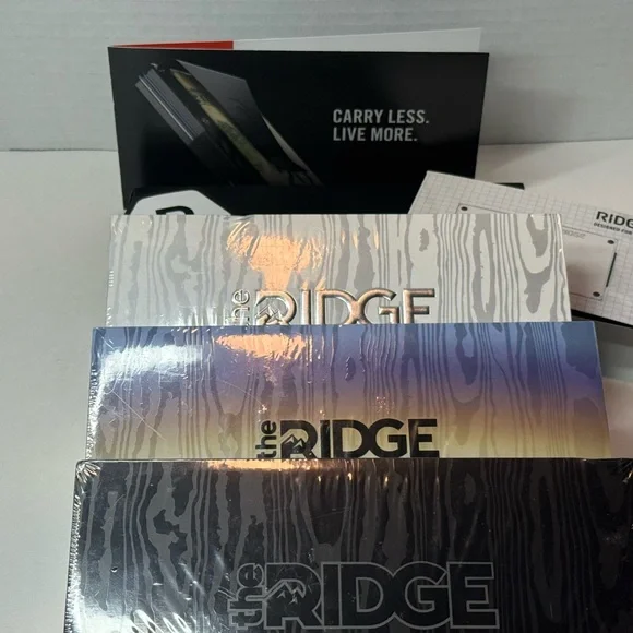 *SOLD*RIDGE Wallet Set - (3) DAMASCUS STEEL (STEEL, BURNT, BLACK) - Picture 4 of 12